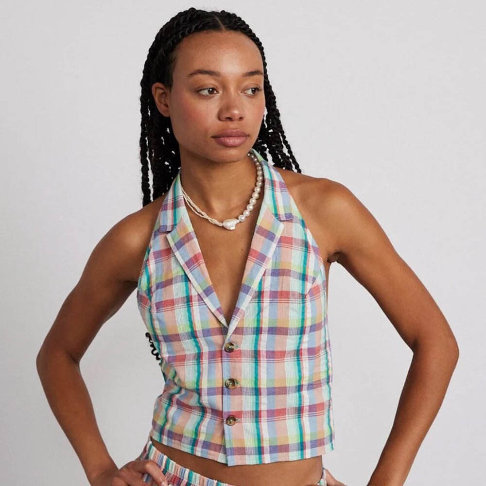 Damson Madder Maya Waistcoat - Picnic Check